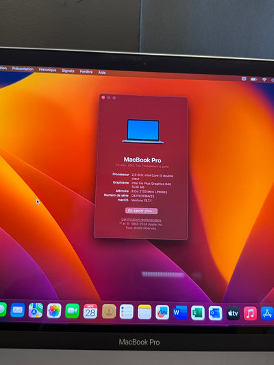 MACBOOK PRO i5 SSD256 8GB MACOS VENTURA