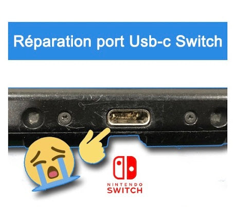 Remplacement Connecteur USB-C Nintendo switch BASIC / LITE / OLED