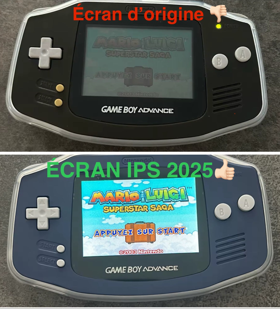 Remplacement d’Écran Game Boy Advance – Écran IPS Haute Définition (2025)