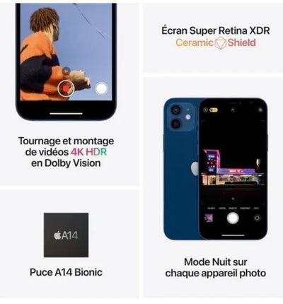iPhone 12 – 128 Go – Reconditionné à neuf