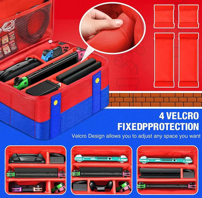 Étui de transport large et protecteur pour console Nintendo Switch/Switch OLED/Switch Lite