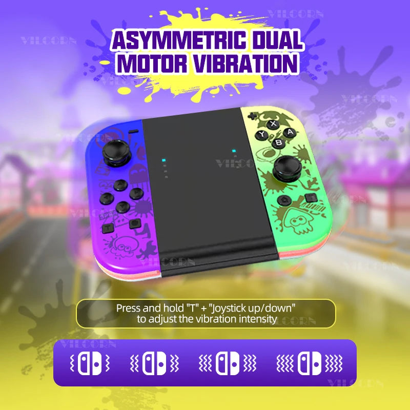 Manettes Joy-Con Avec RGB pour Nintendo Switch Anti-Joystick Drift ,Compatible Switch V1 V2 / OLED / LITE