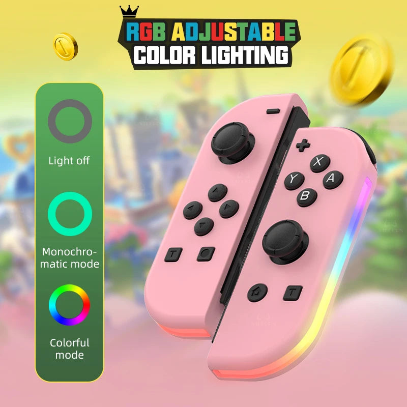 Manettes Joy-Con Avec RGB pour Nintendo Switch Anti-Joystick Drift ,Compatible Switch V1 V2 / OLED / LITE