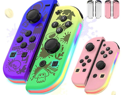 Manettes Joy-Con Avec RGB pour Nintendo Switch Anti-Joystick Drift ,Compatible Switch V1 V2 / OLED / LITE